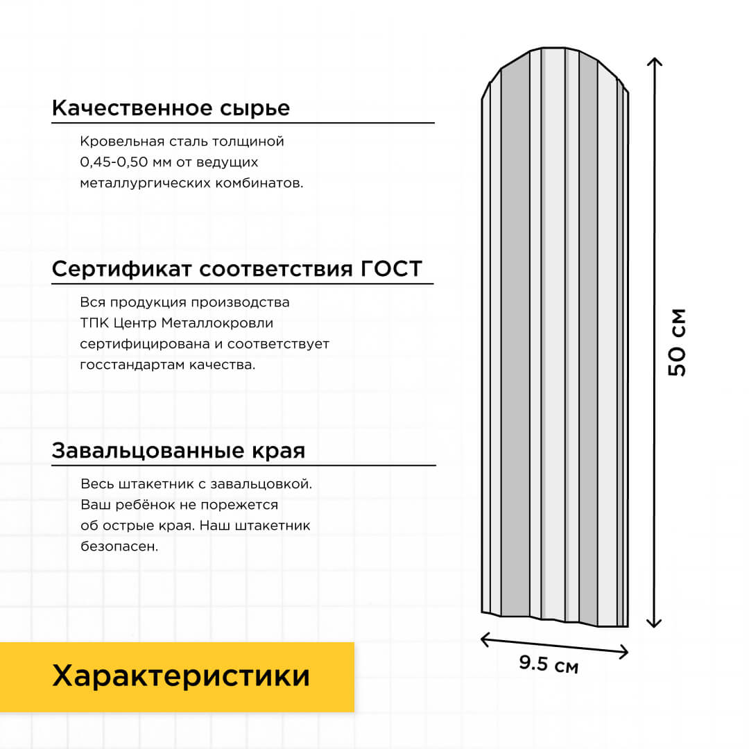 Декоративный заборчик «Нарядный Палисадник Эко» высота 0.5м разноцветный