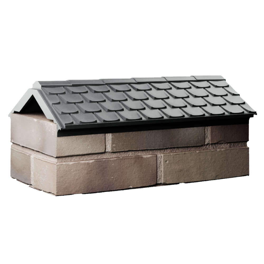 Парапет Zking Эльбрус Серый с посадкой на 1 кирпич (255мм)
